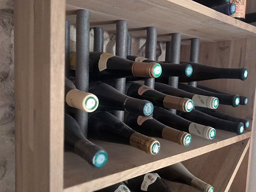 Cave à vin avant/après_réalisation casier bouteilles avec séparateurs