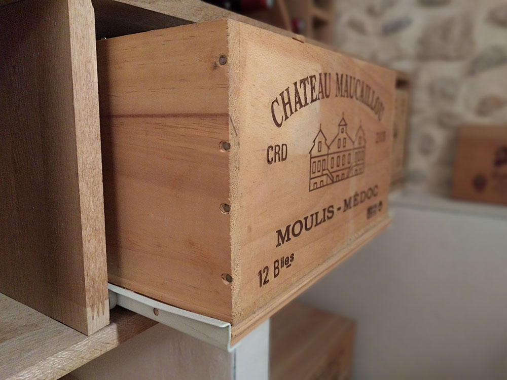 cave à vin zoom tiroir caisse